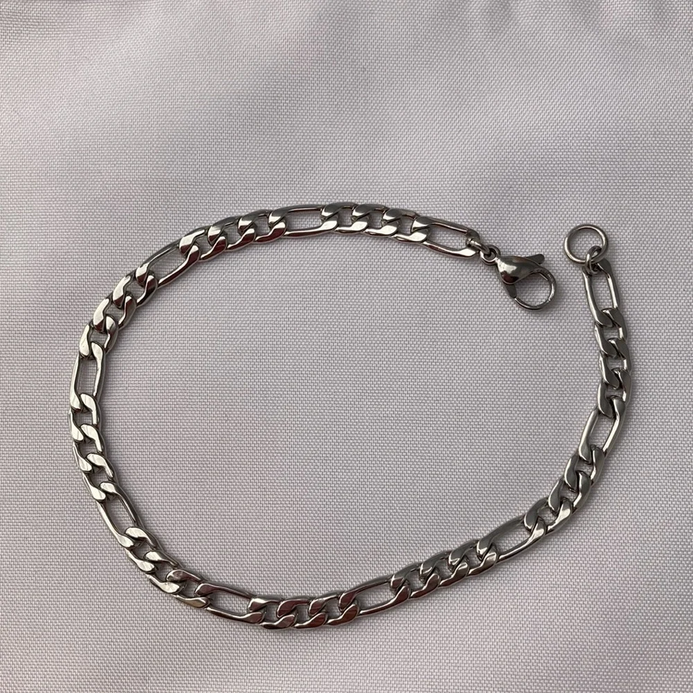 Figaro Curb Chain Bracelet Surgical Stainless Steel